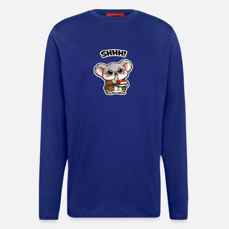 Silent koala with books - Longsleeve - made by SPREAD  - Iconic Blue