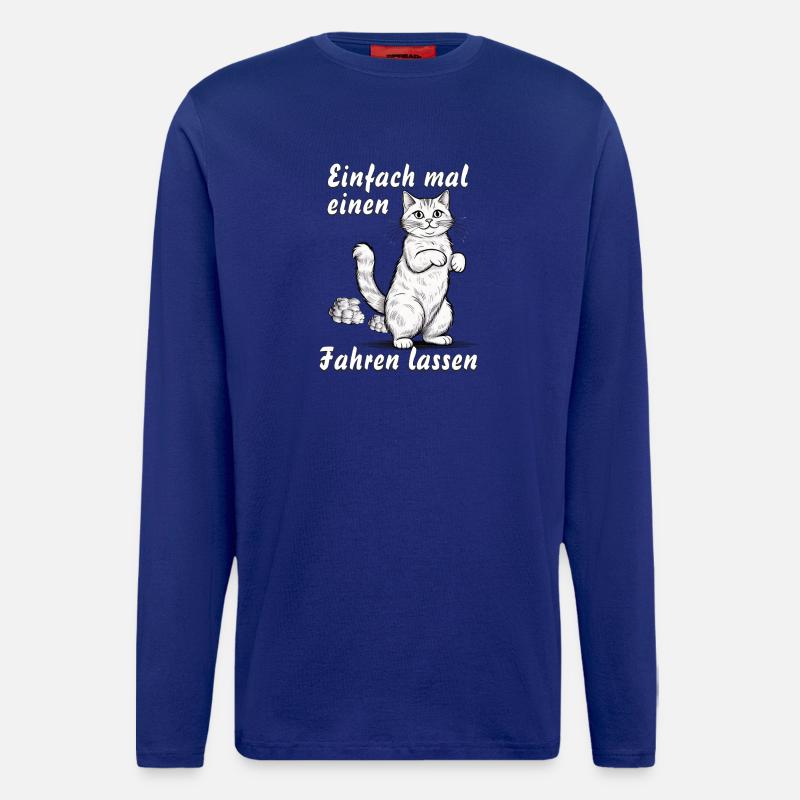 KATZE Einfach einen fahren lassen - Langarmshirt - made by SPREAD - Iconic Blue