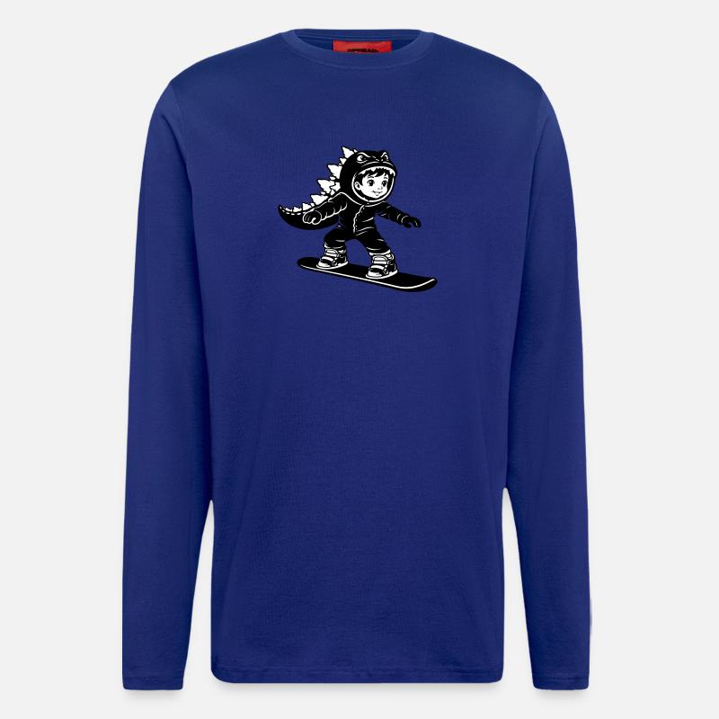 Snowboard Dragon Boy - Longsleeve - made by SPREAD  - Iconic Blue