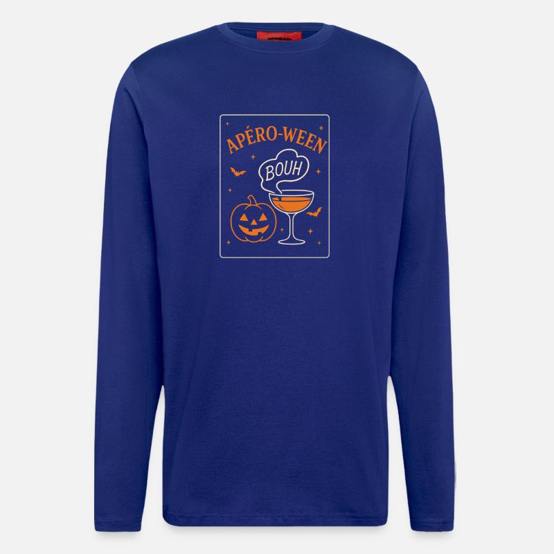 Aperitif-ween Pumpkin Humor - Langarmshirt - made by SPREAD  - Iconic Blue