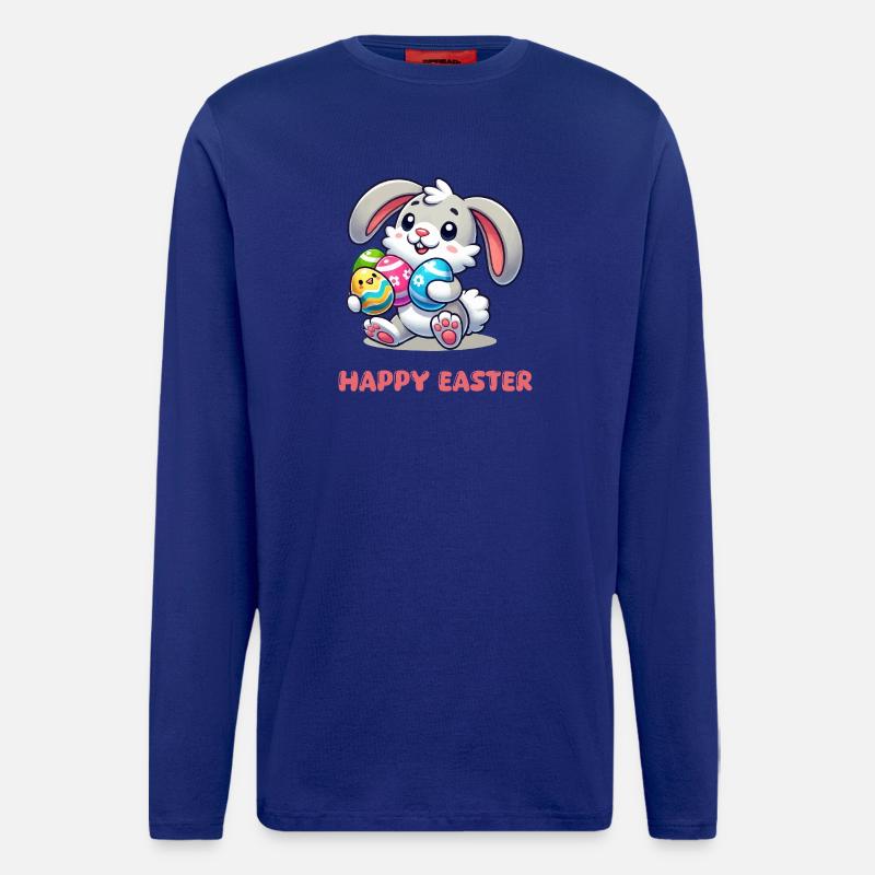 Hase Osterhase Comic  - Langarmshirt - made by SPREAD  - Iconic Blue