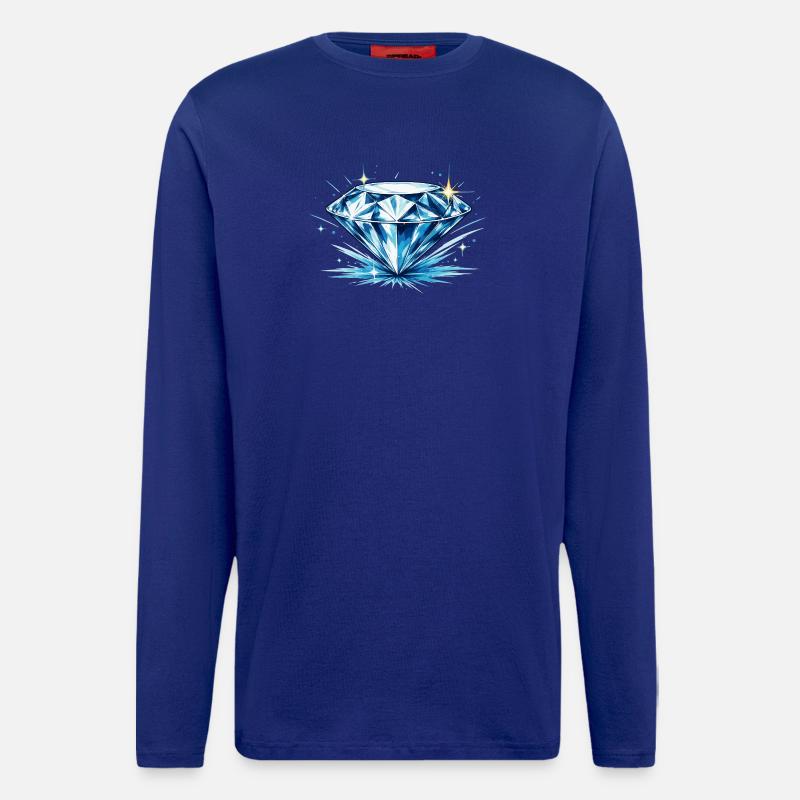 Eisblauer Diamant - Langarmshirt - made by SPREAD  - Iconic Blue