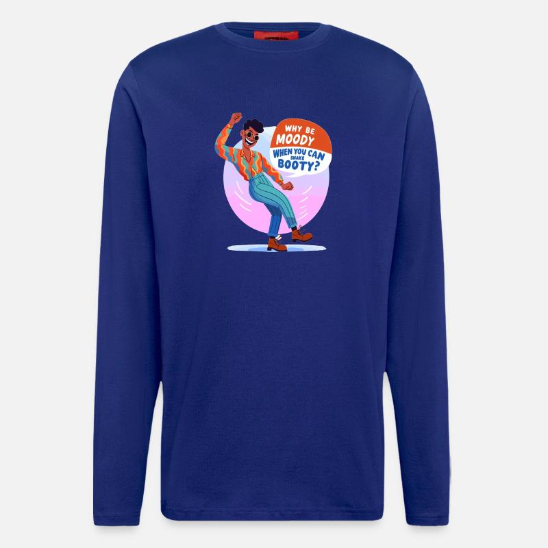 Disco boogie: Why gloomy mood? - Longsleeve - made by SPREAD  - Iconic Blue