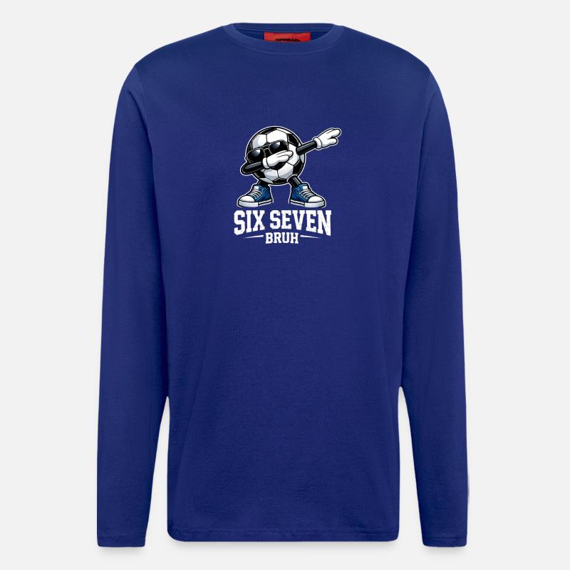 Six Seven Bruh Brainrot Meme - Longsleeve - made by SPREAD  - Iconic Blue