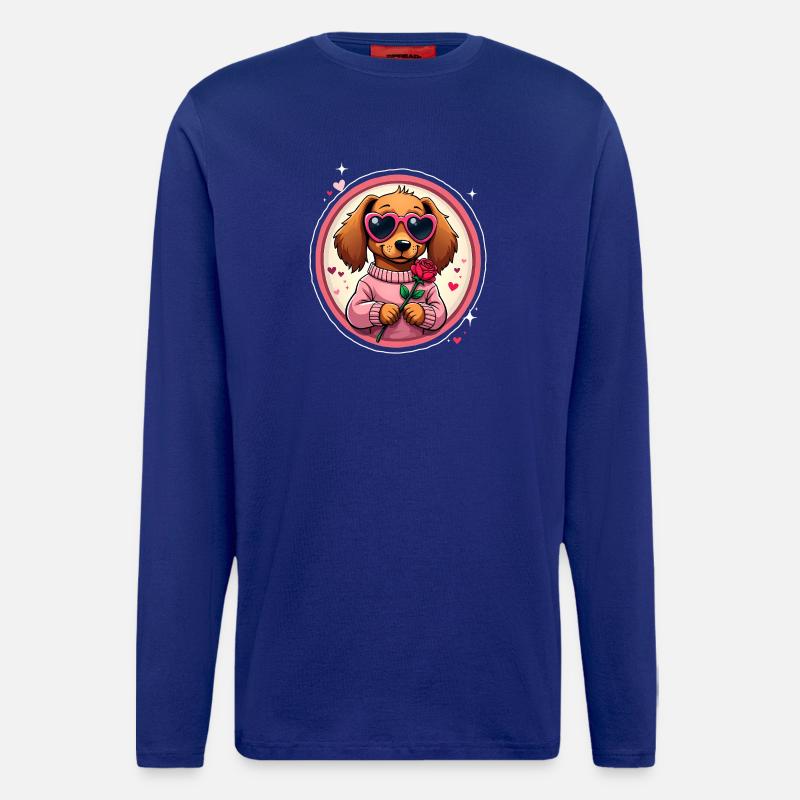 Dackel Dachshund Tekel - Langarmshirt - made by SPREAD  - Iconic Blue