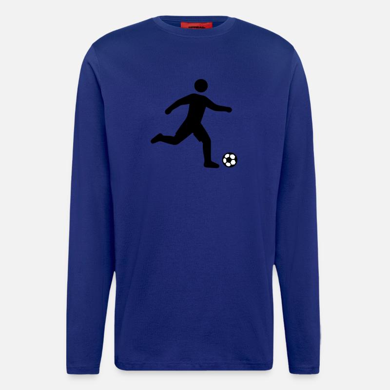 Fussballer Silhouette - Langarmshirt - made by SPREAD  - Iconic Blue