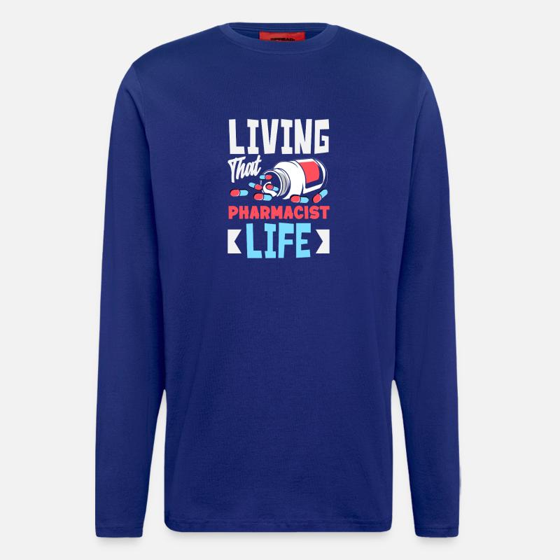 Das Leben Eines Apothekers Pharmazietechniker - Langarmshirt - made by SPREAD  - Iconic Blue