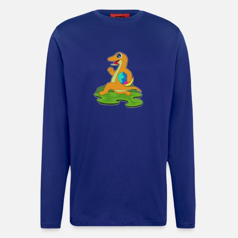 Lizard Easter Easter Egg - Longsleeve - made by SPREAD  - Iconic Blue