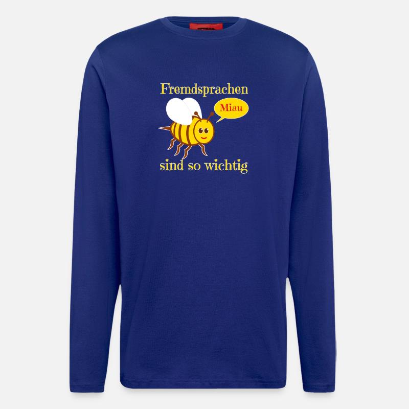 Funny bee in comic style - Longsleeve - made by SPREAD  - Iconic Blue