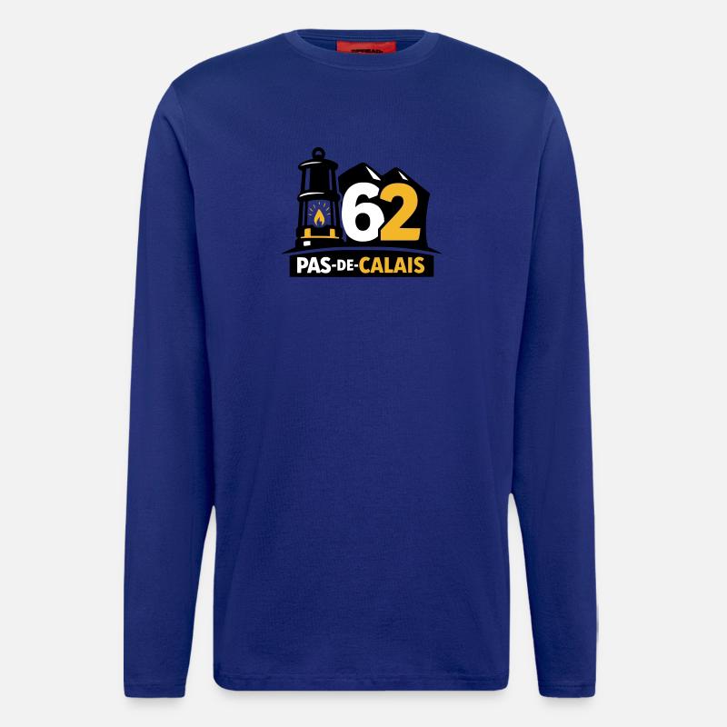 62 Pas de Calais Emblem - Langarmshirt - made by SPREAD  - Iconic Blue