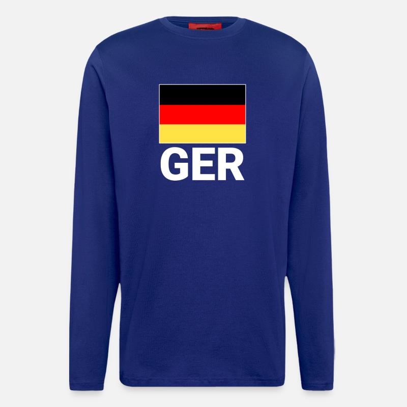 Germany flag with CEFR abbreviation - Longsleeve - made by SPREAD  - Iconic Blue