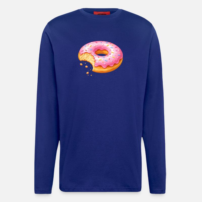 Donut mit Biss – Süßes Dessert Design   - Langarmshirt - made by SPREAD  - Iconic Blue