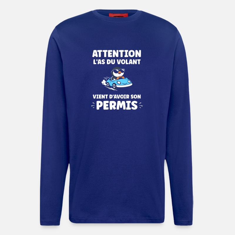 Führerschein-Humor - Langarmshirt - made by SPREAD  - Iconic Blue