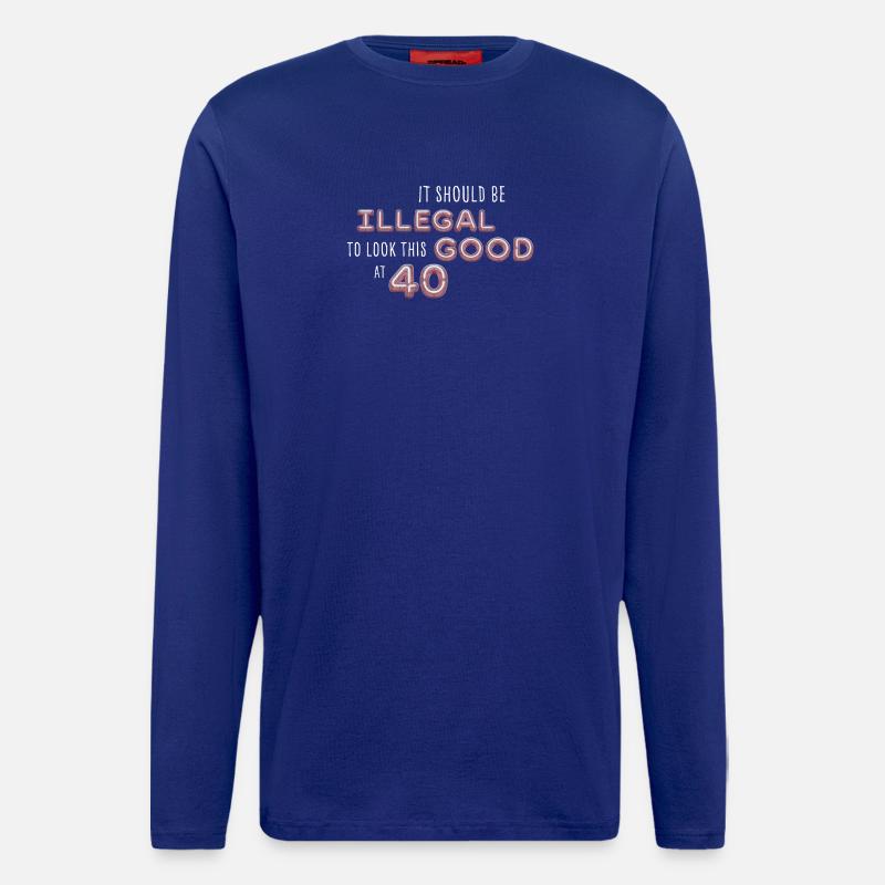 Illegal appearance with 40 neon - Longsleeve - made by SPREAD  - Iconic Blue