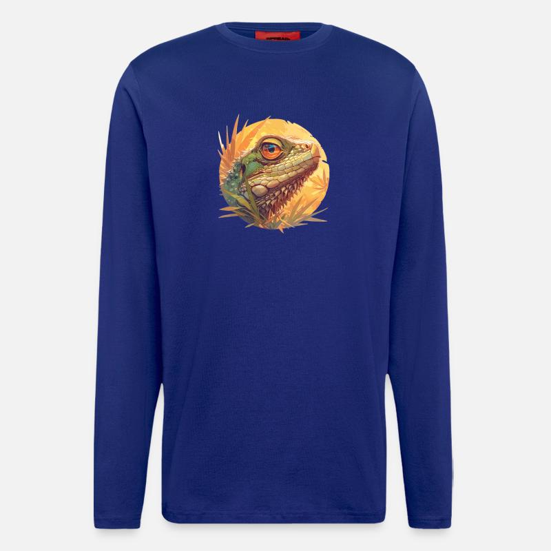 Eidechsen Eidechse - Langarmshirt - made by SPREAD  - Iconic Blue