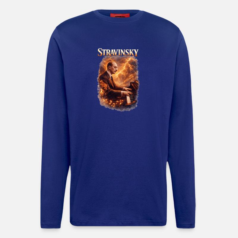 Stravinsky Klavierfeuer - Langarmshirt - made by SPREAD  - Iconic Blue