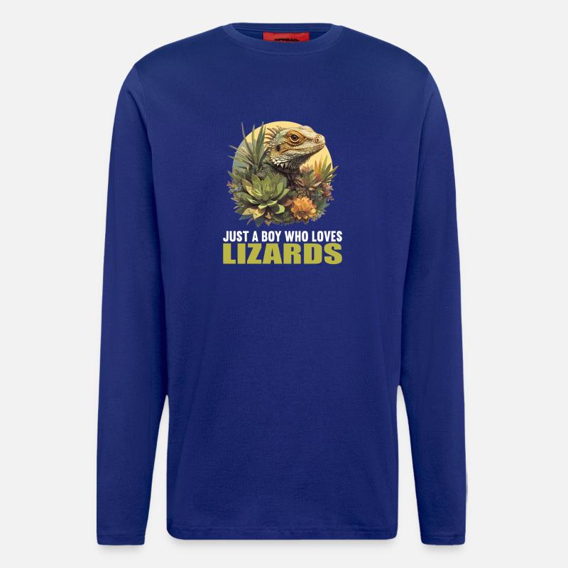 Eidechsen Eidechse - Langarmshirt - made by SPREAD  - Iconic Blue