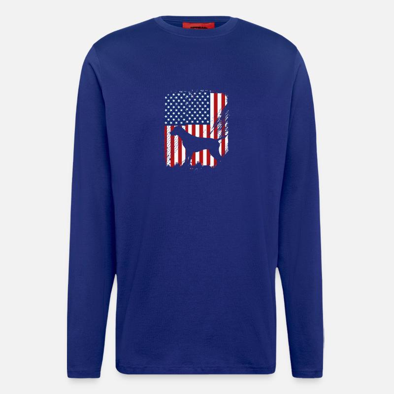 Deutsch Kurzhaar Hund German Pointer - Langarmshirt - made by SPREAD - Iconic Blue
