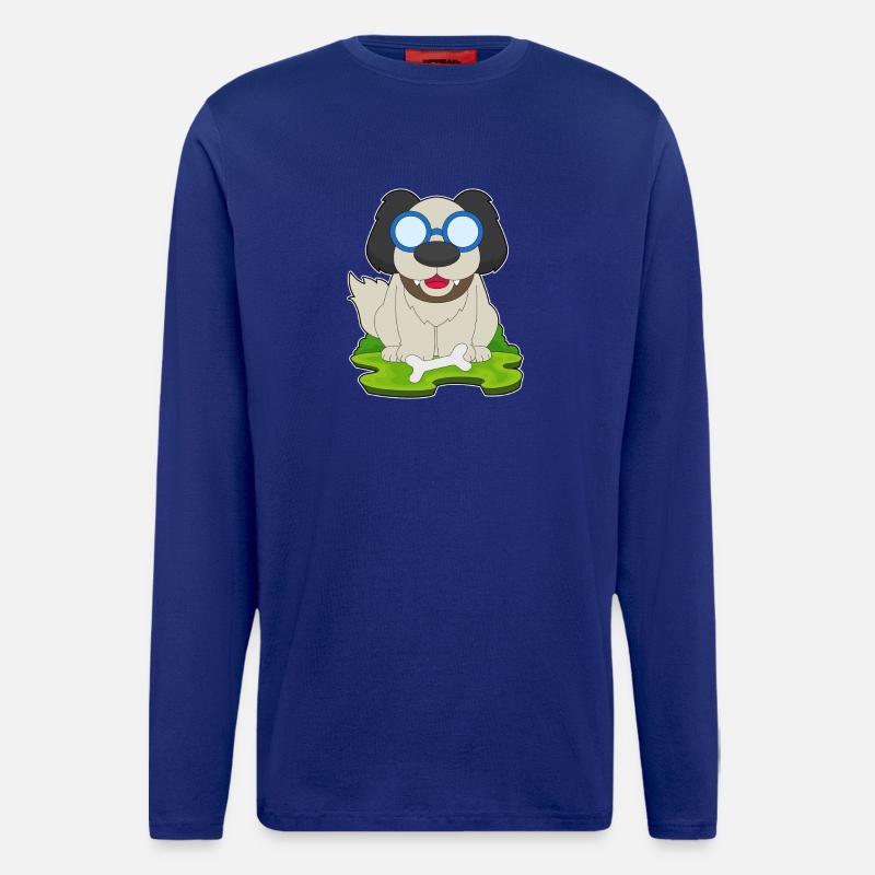 Hund Knochen - Langarmshirt - made by SPREAD  - Iconic Blue