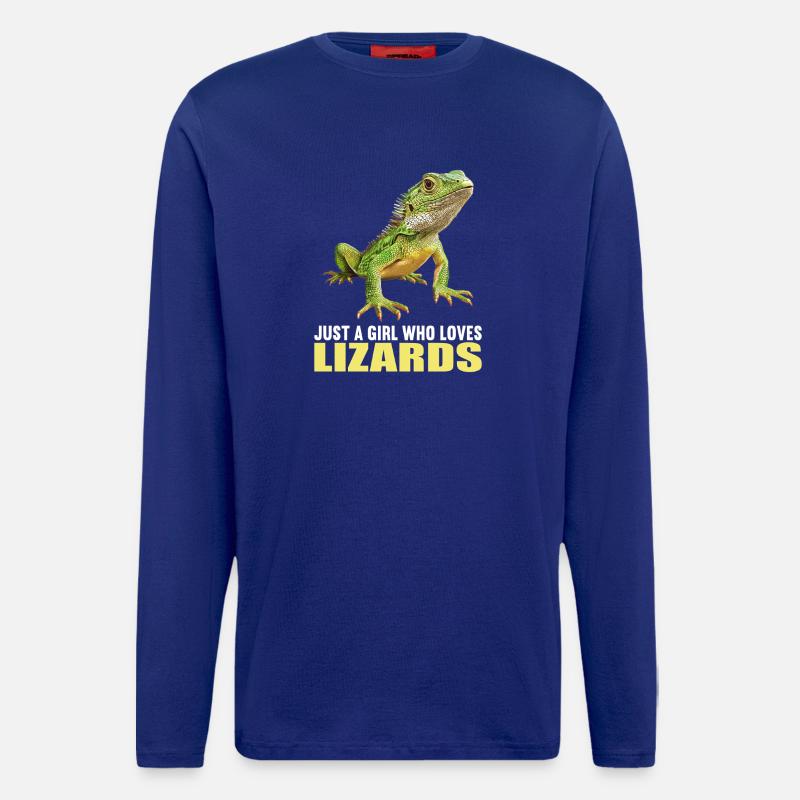 Eidechsen Eidechse - Langarmshirt - made by SPREAD  - Iconic Blue