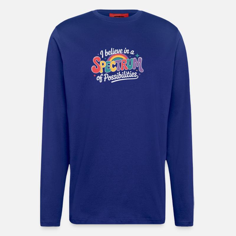 Autism Awareness Support rainbow - Longsleeve - made by SPREAD - Iconic Blue