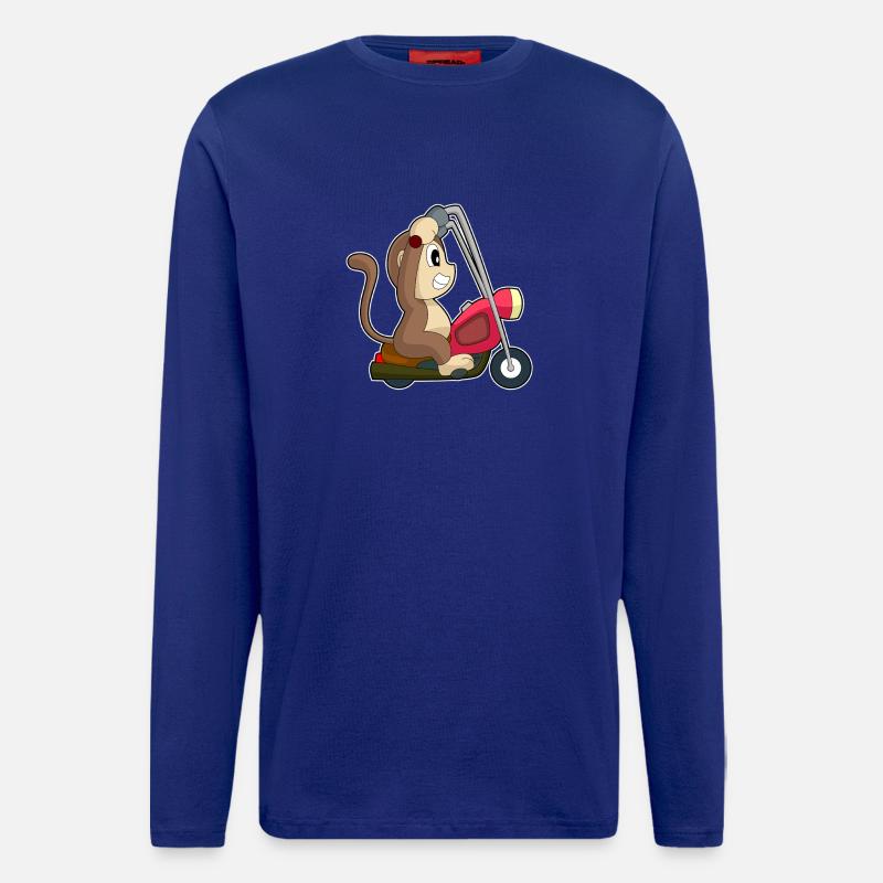 Affe Motorrad - Langarmshirt - made by SPREAD  - Iconic Blue