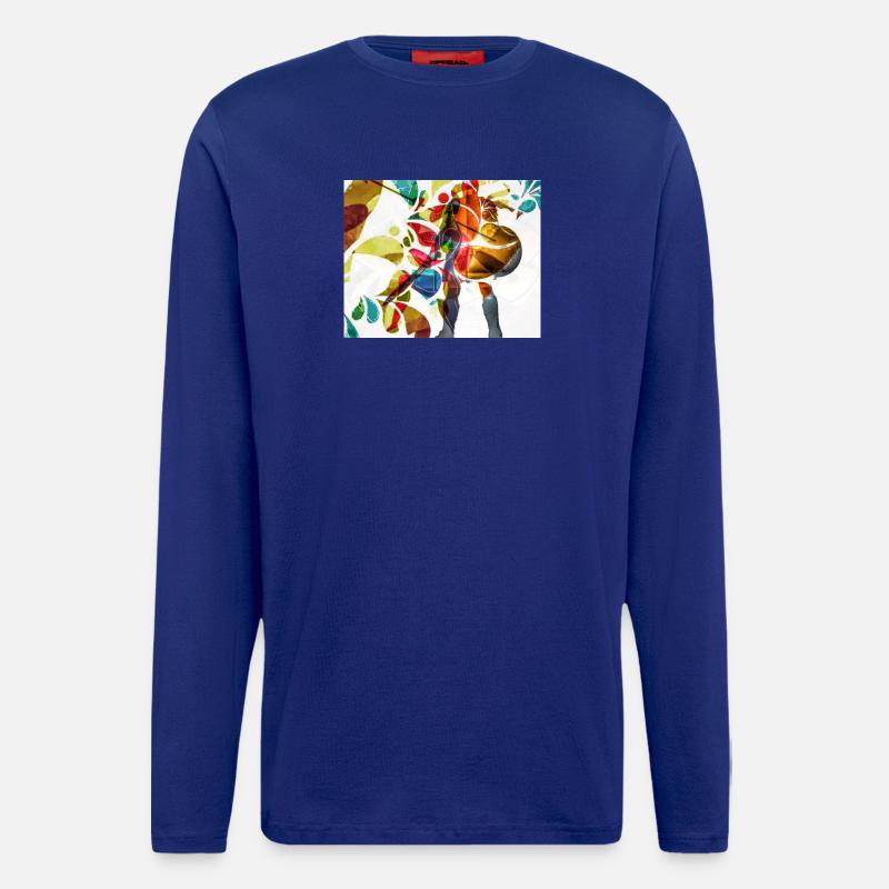 Lebendiger Tanz Regenbogenkonfetti - Langarmshirt - made by SPREAD - Iconic Blue