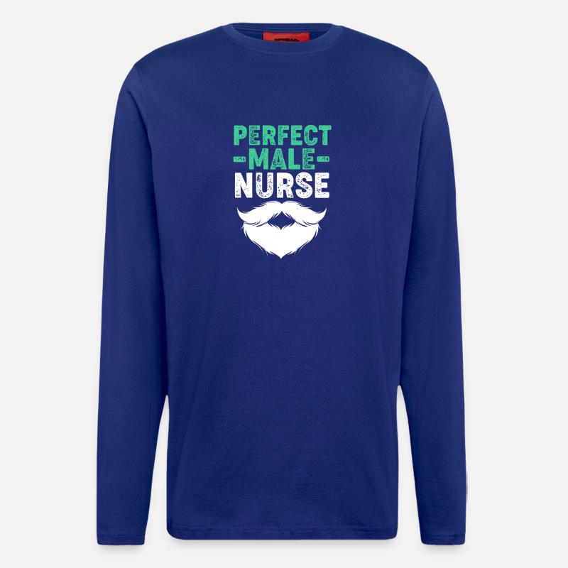 Pfleger Krankenhaus Krankenpfleger Geschenk - Langarmshirt - made by SPREAD  - Iconic Blue