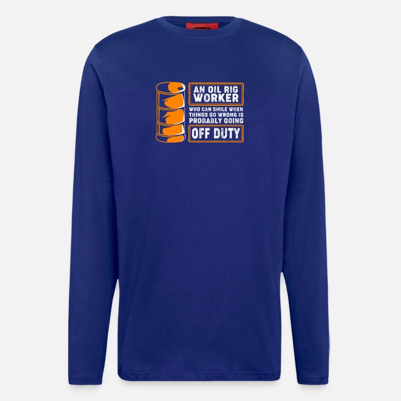 Bohrinsel Ölfeld - Langarmshirt - made by SPREAD - Iconic Blue