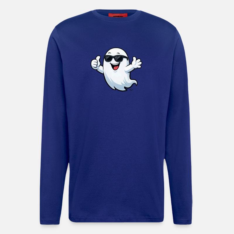 Sonnengeist mit Sonnenbrille - Langarmshirt - made by SPREAD  - Iconic Blue
