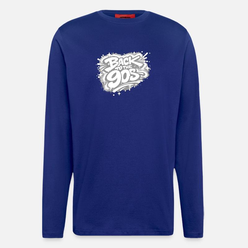 Back to the 90s Graffiti - Langarmshirt - made by SPREAD - Iconic Blue