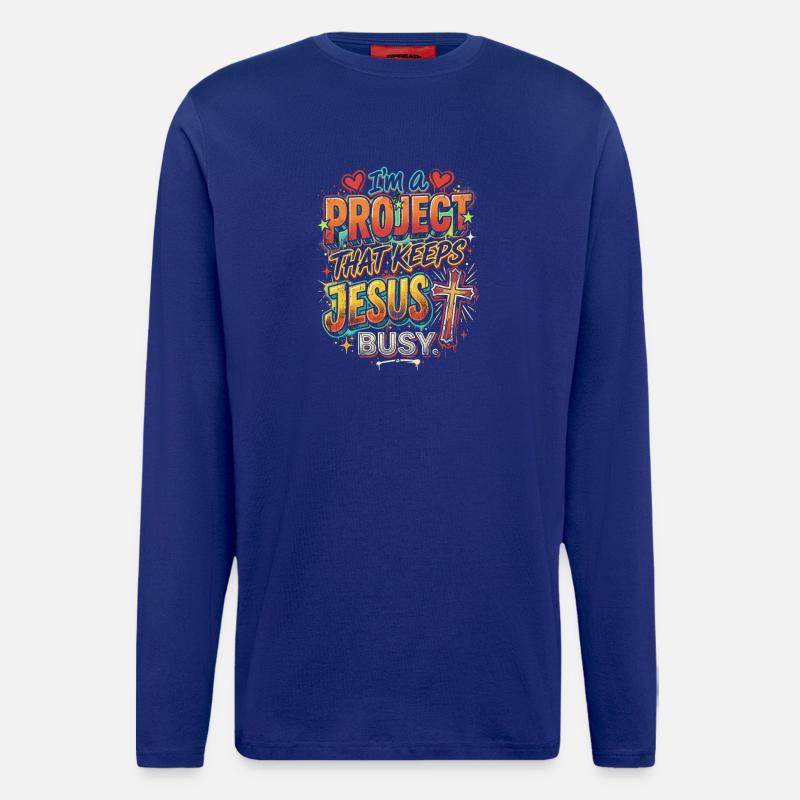 Project that occupies Jesus - Longsleeve - made by SPREAD  - Iconic Blue