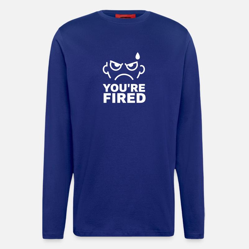Wütendes Gesicht Gefeuert - Langarmshirt - made by SPREAD  - Iconic Blue