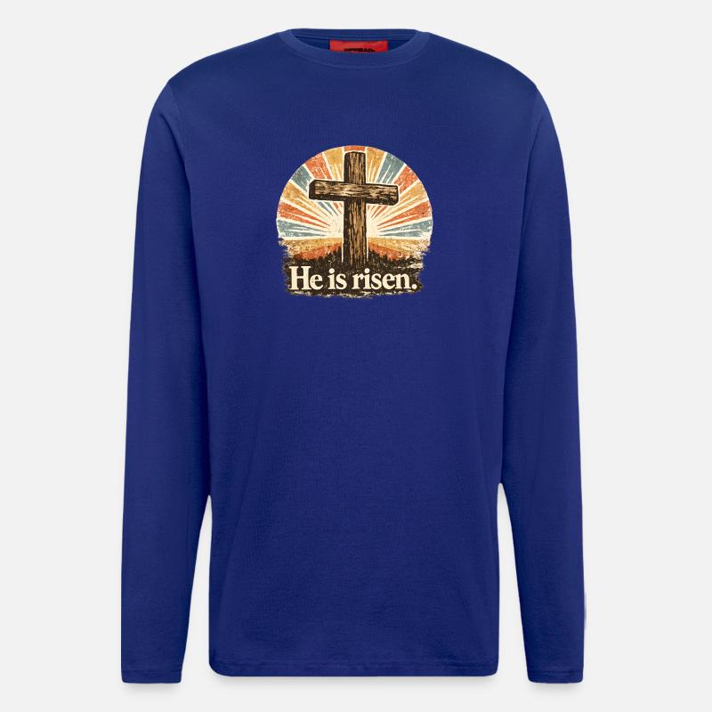 He Is Risen - Langarmshirt - made by SPREAD  - Iconic Blue