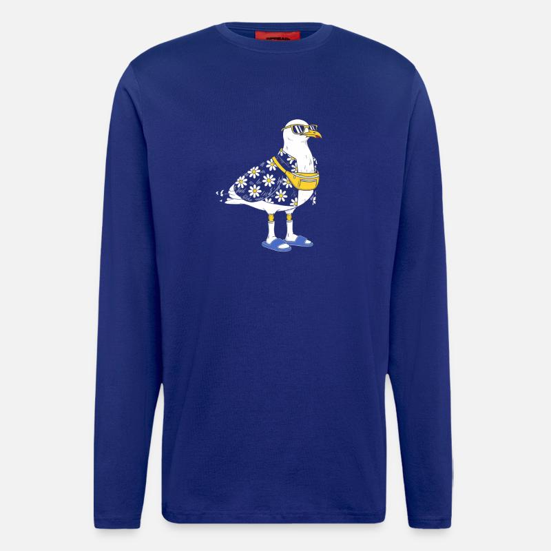 Gänseblümchen-Seemöwe im Sommerlook - Langarmshirt - made by SPREAD  - Iconic Blue