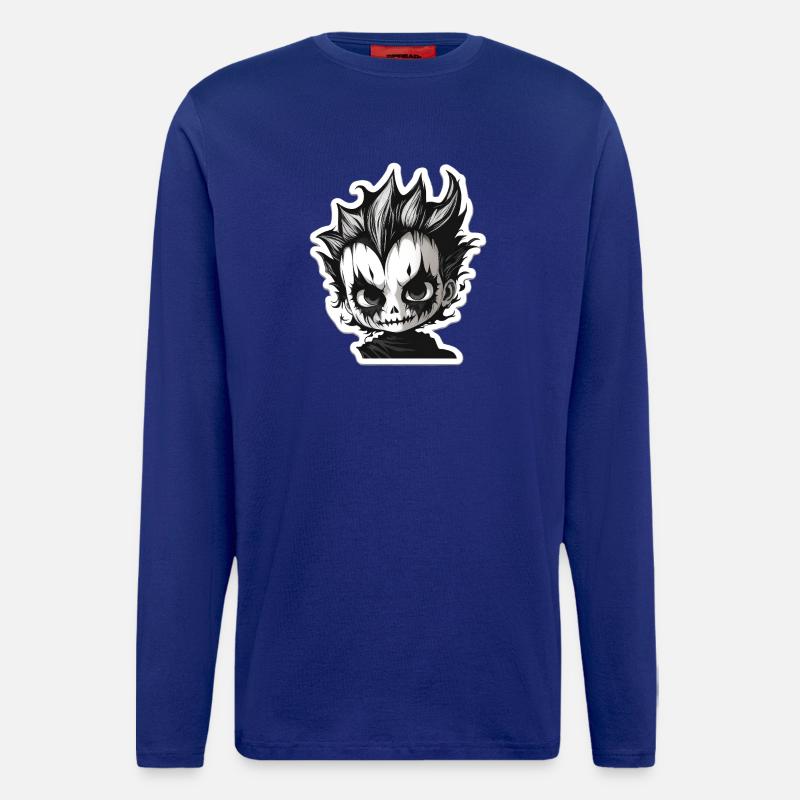 Spiky Skull Chibi - Longsleeve - made by SPREAD  - Iconic Blue