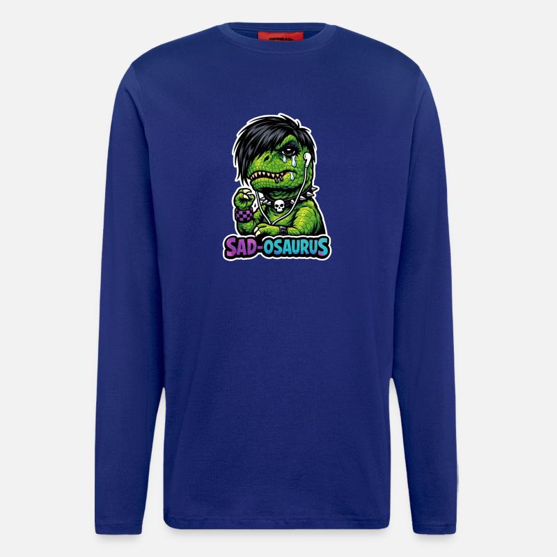 Emo Dinosaur, Sad Dino, Emotional - Longsleeve - made by SPREAD  - Iconic Blue