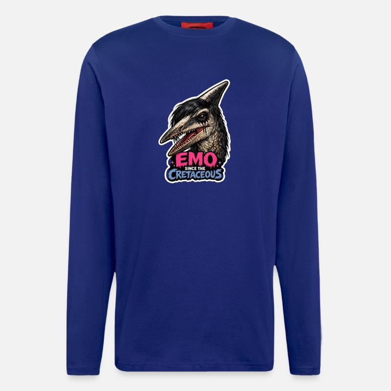Emo Dinosaur, Sad Dino, Emotional - Longsleeve - made by SPREAD  - Iconic Blue