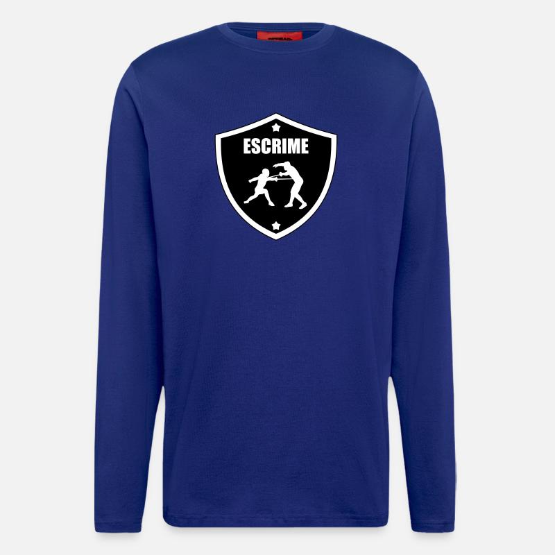Fechtwappen: das Schild der Teilnehmer - Langarmshirt - made by SPREAD  - Iconic Blue