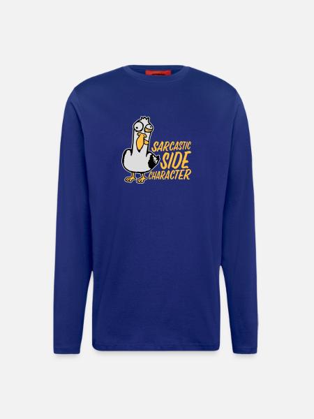 Crazy Seagull Sarcastic Side Character Funny - Longsleeve - made by SPREAD  - Iconic Blue