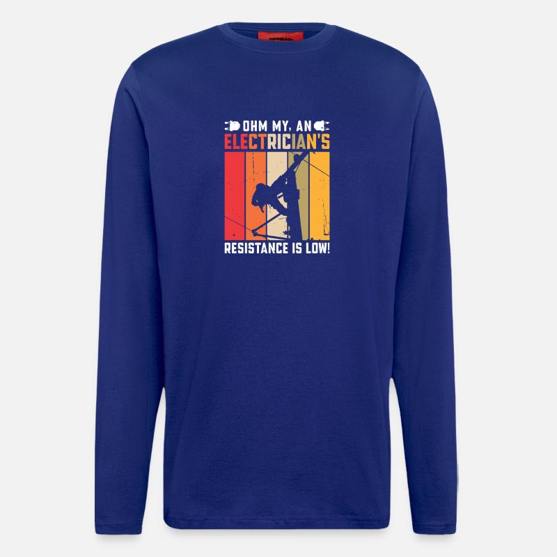 Electrician, Electronics Technician, Electrician - Longsleeve - made by SPREAD - Iconic Blue