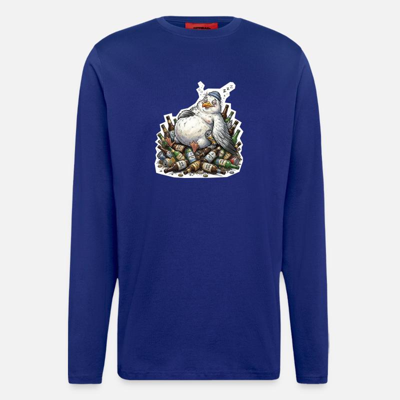 Betrunkene Möwe Bier - Langarmshirt - made by SPREAD - Iconic Blue
