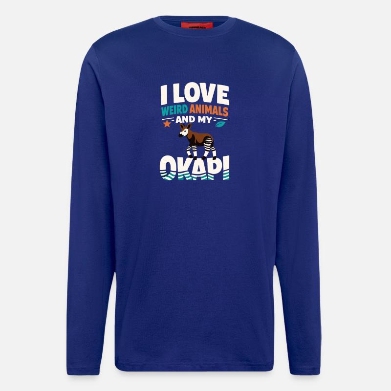 Okapi-liebhaber Okapi-tier Seltene Tierweltliebe - Langarmshirt - made by SPREAD  - Iconic Blue