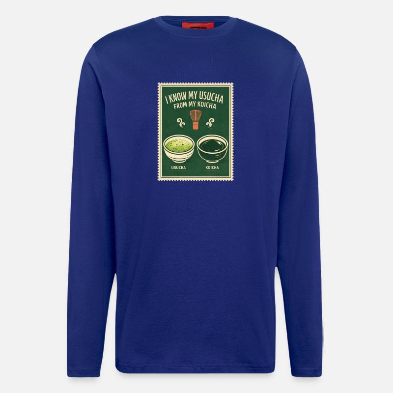 Usucha oder Koicha | Matcha Wissen - Langarmshirt - made by SPREAD  - Iconic Blue