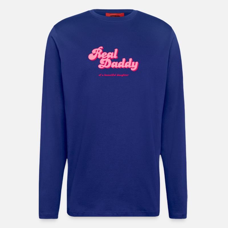 Real Daddy Pink Script Print - Longsleeve - made by SPREAD  - Iconic Blue