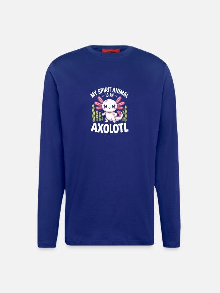 Axolotl Geisttier-Tee - Langarmshirt - made by SPREAD - Iconic Blue