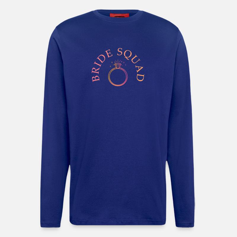Bride Squad - Ring - personalisierbar - Langarmshirt - made by SPREAD  - Iconic Blue