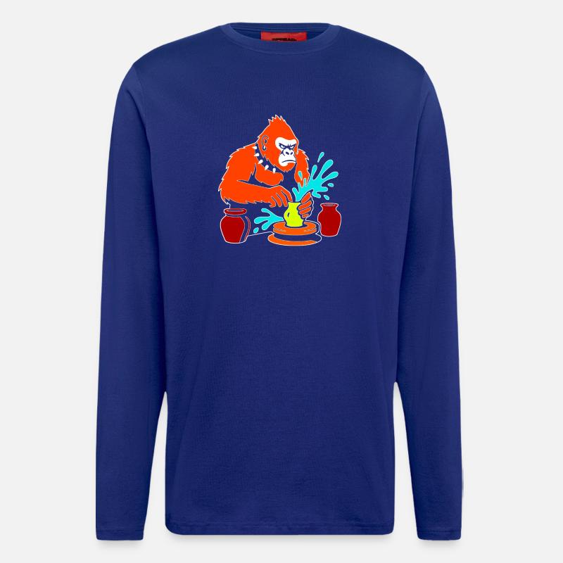 Gorilla Pottery Splash Studio - Longsleeve - made by SPREAD  - Iconic Blue