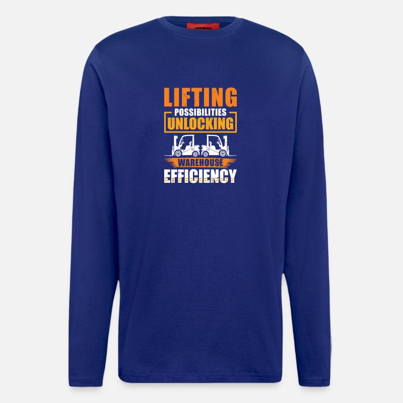 Staplerfahrer Englisch Spruch Stapler - Langarmshirt - made by SPREAD  - Iconic Blue