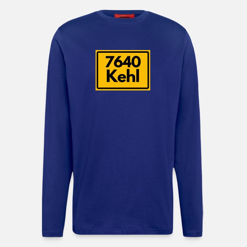 OLD POSTCODE RETRO 7640 KEHL HEIMATSTOLZ - Longsleeve - made by SPREAD  - Iconic Blue